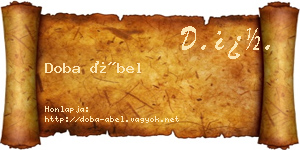 Doba Ábel névjegykártya