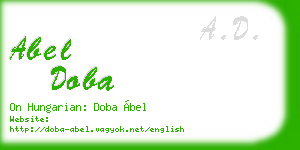 abel doba business card