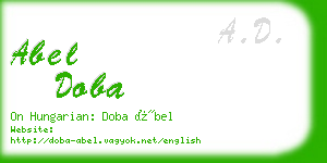 abel doba business card